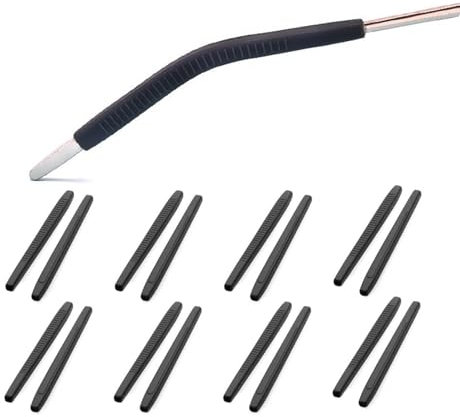 OPUGIT Brillen-Ohrpolster, Endkappen, rutschfeste Ohrbügel aus weichem Silikon, Schlauchhülse, Brillenbandhalter, Bügelenden, Brillenhalter, 8 Paar, Schwarz