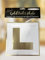 Alandra GOLD-LPLATE Foil L Plate with Hanging Ribbon