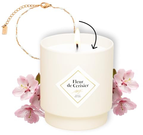 MY JOLIE CANDLE - Fleur de Cerisier Bracelet Or et Perles Beige Les Essentielles 45H