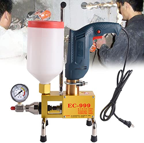 High Pressure Injection Machine, High Pressure Floor Grout Machine, 910 W / 1100 W Floor Joint Machine, Electric Mortar Syringe Pouring Tool for Compression, Filling, Sealing, Home and Office,910W