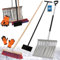 KOTARBAU® Set Schneeschaufel mit Aluminiumblatt 38 x 50 cm Straßenbesen mit Stiel 150 cm Eisschaber 119 cm + Handschuhe Schneeschieber Schneeräumer Schneeschaufel Stiel zur Schneeräumung