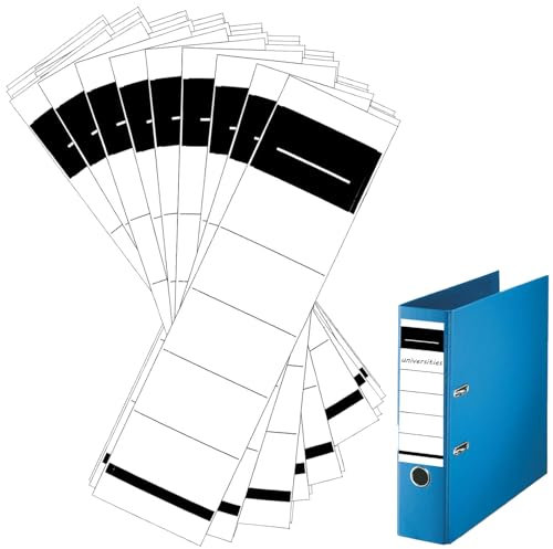 vcsjw 50 Stück Ordner Etiketten Selbstklebend Breit, Ordnerrücken Aufkleber, Für Breite Ordner (5.4 X 19cm)