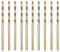 luwiscook HSS Cobalt Jobber Drill Bit, 10pcs 1.5mm M35 HSS Cobalt Jobber Twist Drill Bit Set with Plastic Case for Drilling Stainless Steel, Hard Metals, Cast Lron, Aluminium and Copper