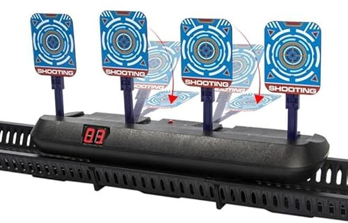 Fakhri Automatic Reset Target Set – 4 Targets with Digital Display & Electric Glider – Interactive Airsoft Training System – Durable Build