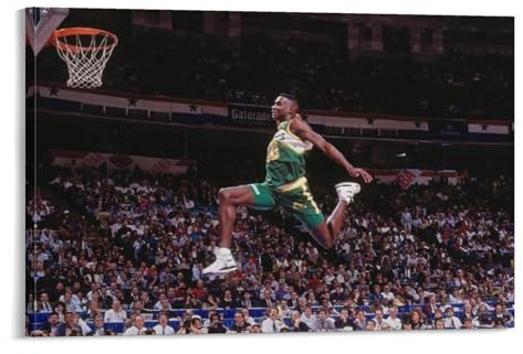 Shawn Kemp Poster, Poster, Kunstdruck, Wandgemälde, Leinwand, Poster, moderne Schlafzimmer-Dekoration, 60 x 90 cm