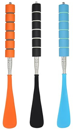 JYNXOR Schuhlöffel,3 Stück Schuhlöffel Lang,Teleskopisch 28~70cm, Schuhanzieher,Shoe Horn Edelstahl mit Ergonomischer Form,Leicht Zu Tragen,für Herren,Damen,Kinder,Senioren,für Reisen