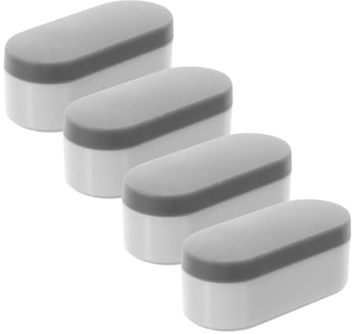 Gatuida 4pcs TPE Toilet Seat Bumpers 19mm Thick Grey Pads Universal Anti-Collision Cushion Spacers Toilet Lid Buffer Stoppers for Bathroom Seat Maintenance