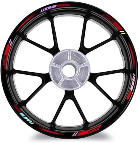 Aufkleber Motorrad Reflektierende Felgenaufkleber Für Für Forza300 Für Forza350 Für Forza 300 350 Nabenaufkleber, Felgen-Set Wetterfeste Felgenaufkleber(Farbe 4)