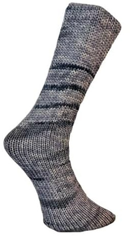 Ferner Wolle Lungauer Sockenwolle 8-fach Merino 885-25 - grau/anthrazit/schwarz