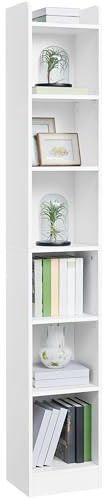 Yaheetech 7 Fächern Bücherregal 30 cm L × 24 cm B × 183 cm H Standregal | Bücherschrank mit Verstellbarer Regalboden, offenes Aufbewahrungsregal für Wohnzimmer/Heimbüro/Arbeitszimmer