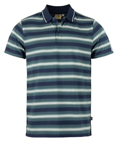 ROADSIGN australia Herren Polo Maritimes Streifendesign aus Reiner Baumwolle, sommerlicher Look