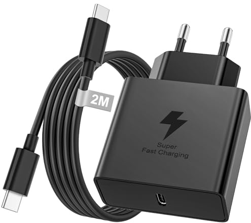 45W USB C Ladegerät mit Ladekabel USBC Schnellladekabel für Samsung Galaxy S26/S25/S24+/S23 Ultra/S22/S21/S20, Netzteil USB C Stecker Handy Ladegerät Fast Charger Typ C für Samsung Schnellladegerät
