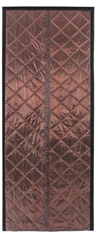 Rideau de porte magnétique isolant thermique, 85 x 205 cm, rideau magnétique à fermeture automatique, en PVC et coton, anti-courants d'air, anti-insectes, anti-poussière, pour portes de terrasse