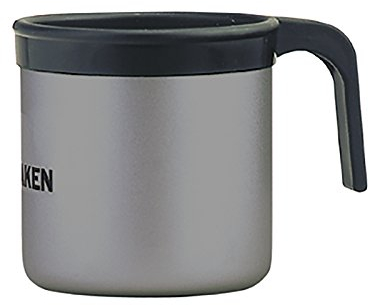 Laken Taza de Aluminio Antiadherente con Borde de Plástico Negro y Asa 0,4L