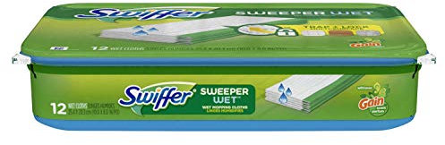 Swiffer Sweeper Wet Mopping Pad Multi Surface Refills for Floor Mop, Gain Scent, 12 Count
