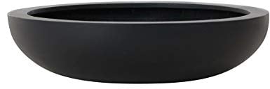 VIVANNO Pflanzschale Blumenschale Dekoschale Fiberglas anthrazit robust langlebig 14 x 54 cm