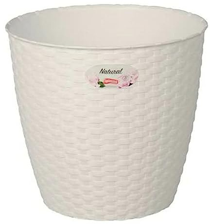 Stefanplast flowerpot Natural 14 x 12.8 cm in white