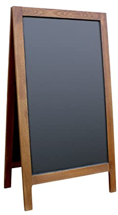 Kundenstopper Holz Gehwegaufsteller Kreidetafel Fichte wetterfest 125 x 70 cm
