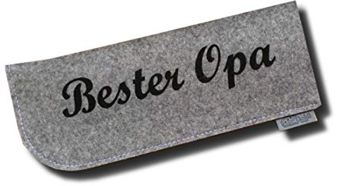 Goldi-Design Brillenetui soft für den optimalen Schutz Ihrer Brille aus Filz grau