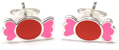 Loveyourdiamonds Bunte Bonbon Ohrstecker aus 925 Sterling Silber