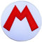 Bestickter Aufnäher zum Aufbügeln oder Aufnähen, Design: M-Logo von Super Mario
