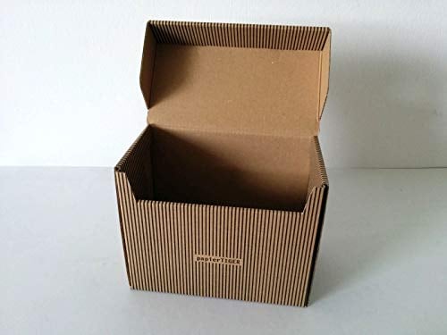 PapierTiger Karteikasten Streifen A6 Kartonage braun (2 Stück)