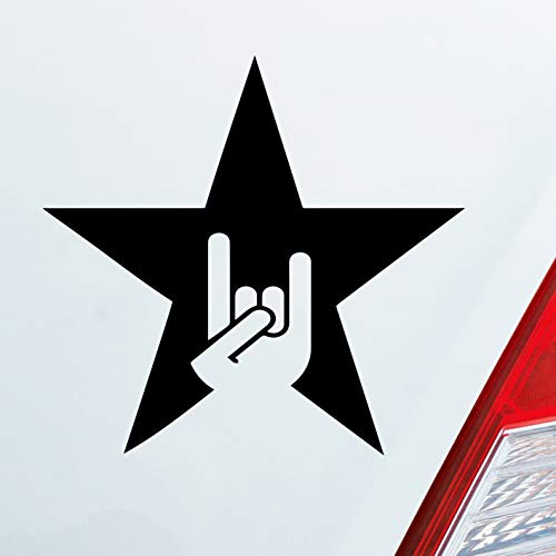 Hellweg Druckerei Pommesgabel Rock Ring Festival Heavy Metal Auto Aufkleber Sticker Heckscheibenaufkleber