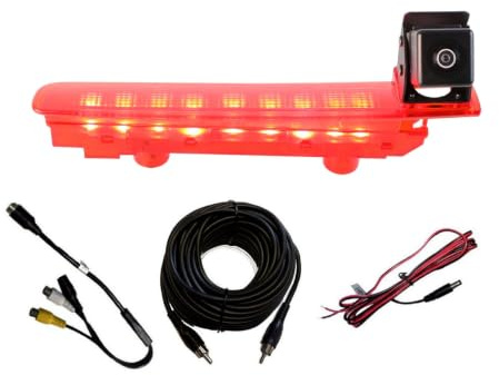 Dolphin Automotive Reversing Camera Fits VW Transporter Van T5 T6 High Level Brake Light Replacement Mounting - Double Doors - 2003 Onwards - Camera only