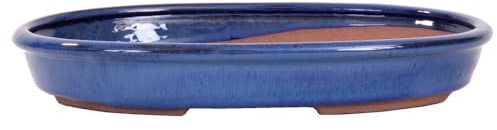 Bonsai - Schale, Waldschale, oval 31 x 20.5 x 4.5 cm blau 51002