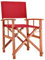 Casaria® Gartenstuhl Balkonstuhl Holz Rot FSC®-Zertifiziert Klappbar 160kg Belastbar Bezug 30° Waschbar Armlehne Klappstuhl Garten Balkon Camping Wetterfest Eukalyptus 56,5x86cm