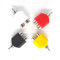 Padarsey - Adattatore splitter RCA a Y, 2 femmina a 1 maschio, per cavo audio video AV TV, 4 pezzi