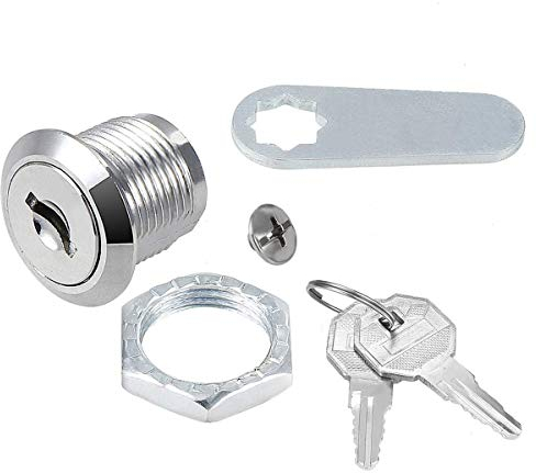 Verrous de porte d'armoire, serrure de sécurité pour boîte aux lettres avec 2 clés pour armoire de bureau, argent