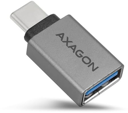AXAGON USB-C 3.1 M auf USB-A F Adapter, Aluminium - schwarz