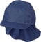 Sterntaler Schirmmütze Nacken Basic - Unisex Baby- und Kinder Mütze mit Nackenschutz - UV-Schutz 50+ Hut aus Popeline (Bio) - leichte Sommer Kopfbedeckung mit Gummiband - blau, Größe 57