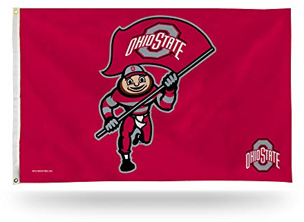 Rico Industries Flagge Ohio State Buckeyes Brutus, rot, 90 x 150 cm