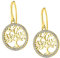 Lotus Pendientes de plata de ley 925 LP1746-4/2, diseño del árbol de la vida D3JLP1746-4-2, de plata, Plata, Circonia cúbica