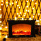 Battery Operated Fireplace Lamps LED Rectangle Fireplace Lantern Electric Log Burner Effect Fire Suitable for Home Decor Indoor Christmas Ornaments