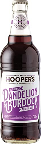 Hooper's Alcoholic Dandelion & Burdock | 12 x 500ml Bottles Case | Traditional Dandelion & Burdock | Pub Drink | Ready To Drink,
