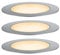 Paulmann 94722 Plug & Shine LED Außenleuchte Bodeneinbauleuchte Floor 3er-Set insektenfreundlich IP67 2200K 3x2W Silber rund dimmbar Edelstahl