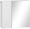 kleankin Bathroom Cabinet with Mirror, Double Door Wall Mounted Storage Cupboard Organizer with Adjustable Shelves, White