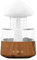Rain Cloud Humidifier, Regen Pilz Lampe mit Wasser, Regenwolken Luftbefeuchter mit 7 Farben LED-Lichtern, Air Diffuser Regenpilz Rain Lamp Regengeräusche für Räume, Kinderzimmer und Zuhause (Braun)