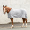 SUNRIDE Abschwitzdecke “Wellington” für Pferde aus weichem Fleece (280g/m²) - schnelltrocknend und leicht (135 cm, grau)