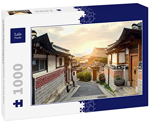 Lais Puzzle Traditionelle koreanische Architektur im Hanok-Dorf Bukchon in Seoul, Südkorea 1000 Teile