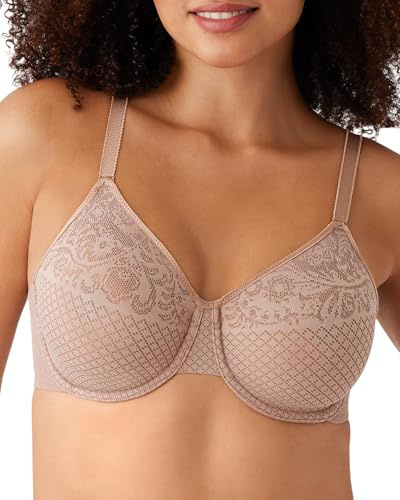 Wacoal Women's Visual Effects Minimizer Bra, Semi-Sheer, Roebuck, 36DD