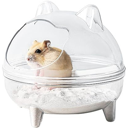 Pomrone Bain Chinchilla | Accessoires Chinchillas,Golden Bear Bain Haute capacité Anti-déversement détachable pour Gerbille Autre Petit Animal Hamster syrien