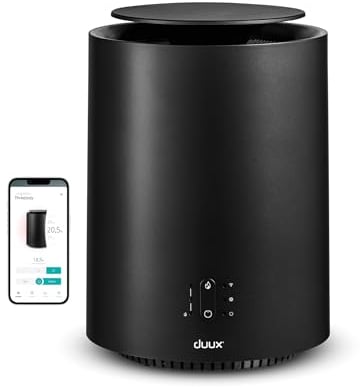 Duux Threesixty 2 Riscaldamento in ceramica a 360° - Riscaldamento supplementare - Riscaldamento soffiante programmabile - Radiatore silenzioso - Riscaldatore elettrico economico con potenza di 1800 W