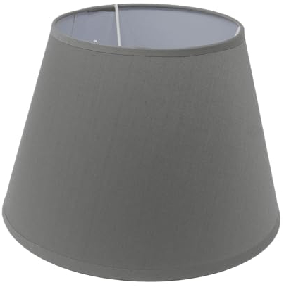 Lampenschirm kegelförmig aus Stoff H 20 x Ø 30 cm für Tisch - Stehlampen (grau)