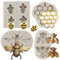 MYPRACS 4 Stück Hummel Silikonform Wabenform Fondantformen Bienenstock Schokoladenformen für Cupcakes Kuchen Dekoration Süßigkeiten PolymerTon Gummipaste