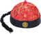 Baoblaze Chinesischer Kaiserhut, Chinesischer Antiker Prinzenhut, Mandarin-Hut mit Zopf, Chinesischer Orientalischer Hut, Chinese Emperor Hat für Cosplay Fotografie Mottoparty, Rot Schwarz 56cm