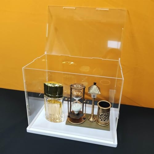 Vaian Clear Acryl Display Case-Assemble, Top Cove Openable Tür, Verdickte Basis, Staubschutz Showcase für Action Figuren Spielzeug Collectibles (25x20x20cm/10x8x8in)